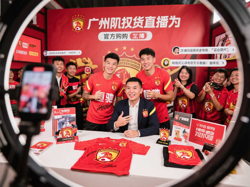 广州队直播带货火爆，球迷热情支持不断！